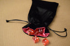 NEW Large Black Velvet RPG Game Dice Bag w/ Pink Satin Lining Counter Pouch Gift - 