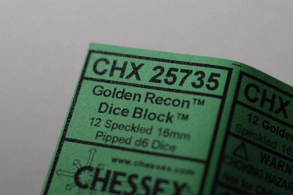Golden Recon Speckled 16mm D6 Pipped - 