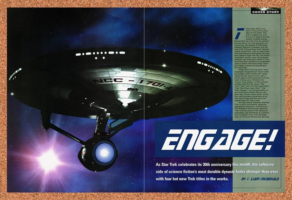 1996 Star Trek PC Games 4 New Releases Original Ad vr1