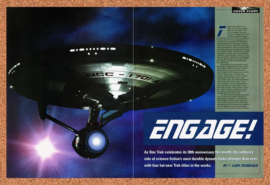 1996 Star Trek PC Games 4 New Releases Original Ad vr1