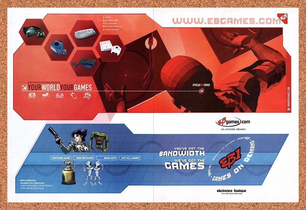 2001 EB Games Your World Your Games Original Ad v31