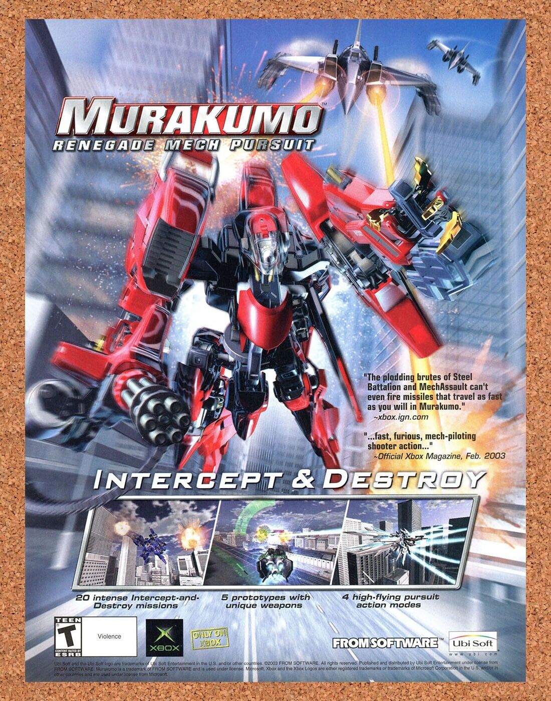 2003 Murakumo Renegade Mech Pursuit Xbox Original Ad