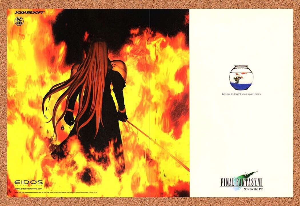 1999 Final Fantasy VII PC Sephiroth Original Ad