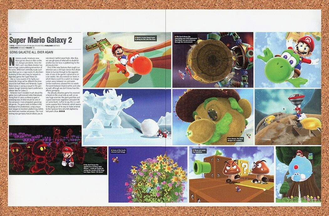 2009 Super Mario Galaxy 2 Wii Original Ad