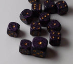 Hurricane Speckled 12mm D6 Pipped | Small Pipped Purple Dice (sold per piece) - 