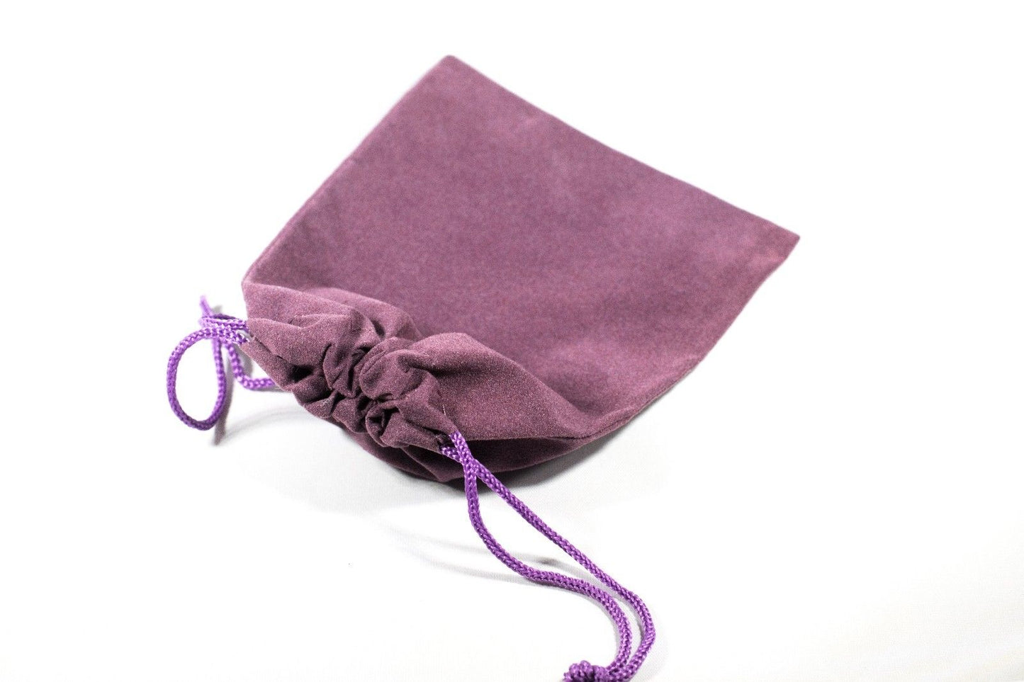 Purple Velour Gift Dice Bag 4" x 5" Dice Bag w/ Grey Velvet Lining Counter Pouch