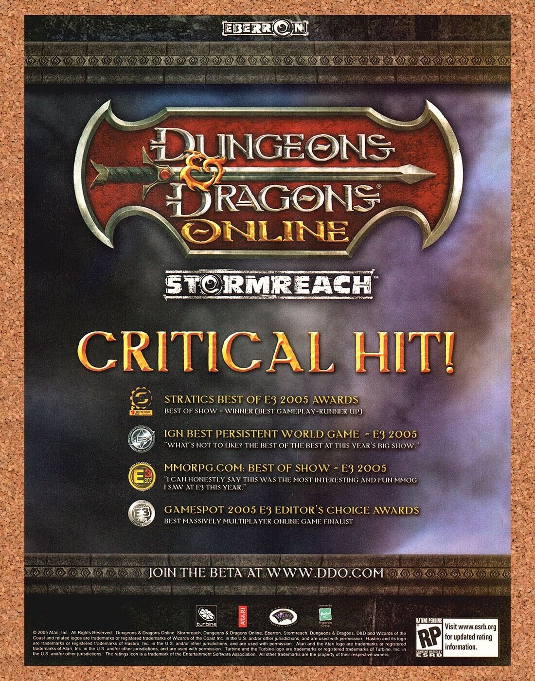2006 Dungeons & Dragons Stormreach Online PC Original Ad