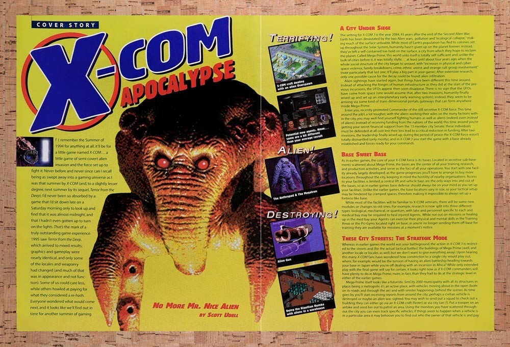 1997 X-Com Apocalypse PC Original Ad v2