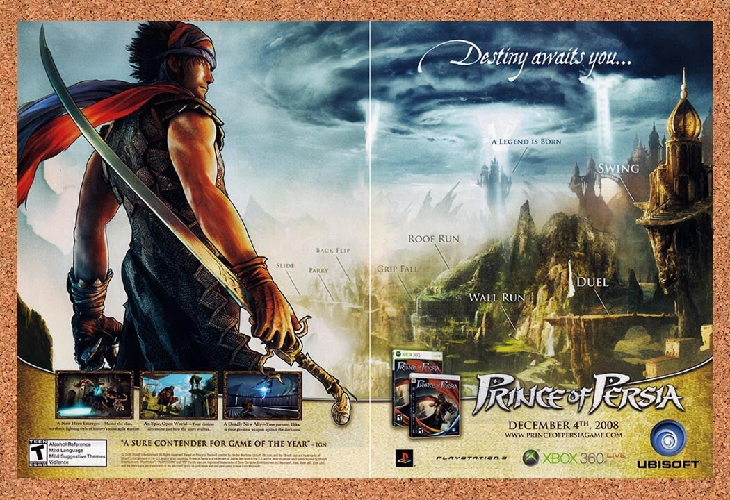 2008 Prince Of Persia PS3 Original Ad v7