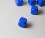 (Sold by Piece) Blank Blue Dice / Counting Cubes 16mm D6 Square RPG Gaming Dice DIY - 