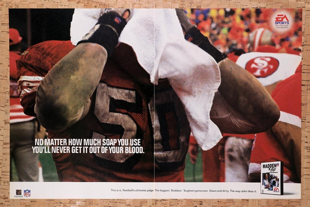 1996 Madden 96 Genesis Original Ad v1