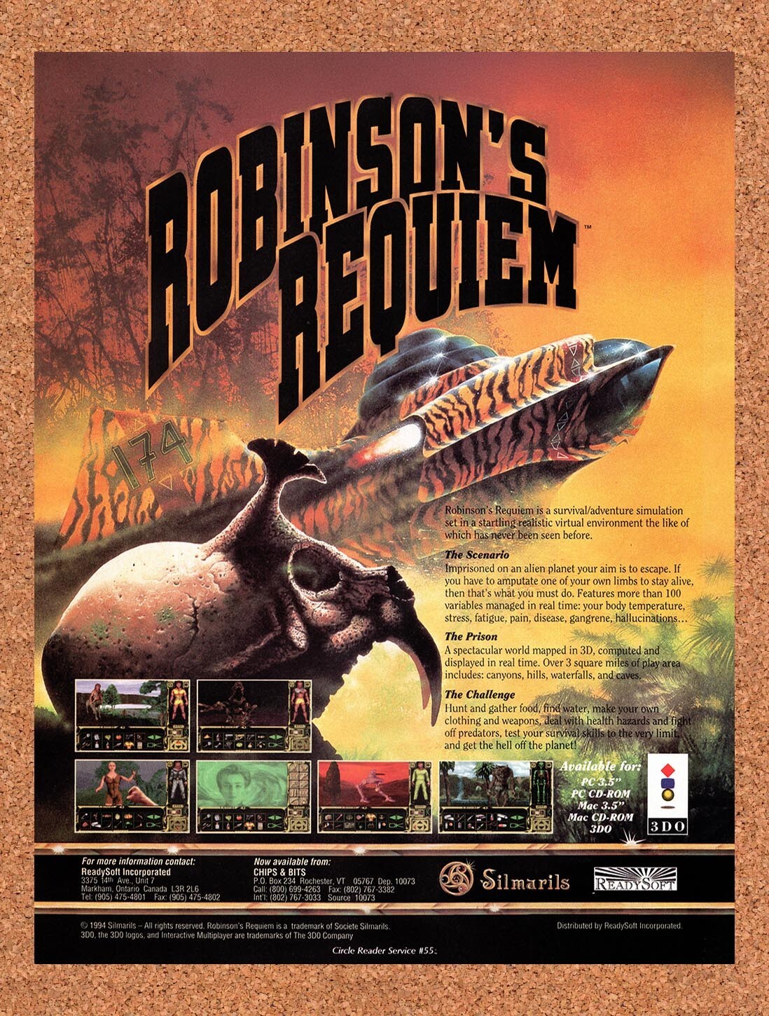 1994 Robinson's Requiem PC Original Ad v1