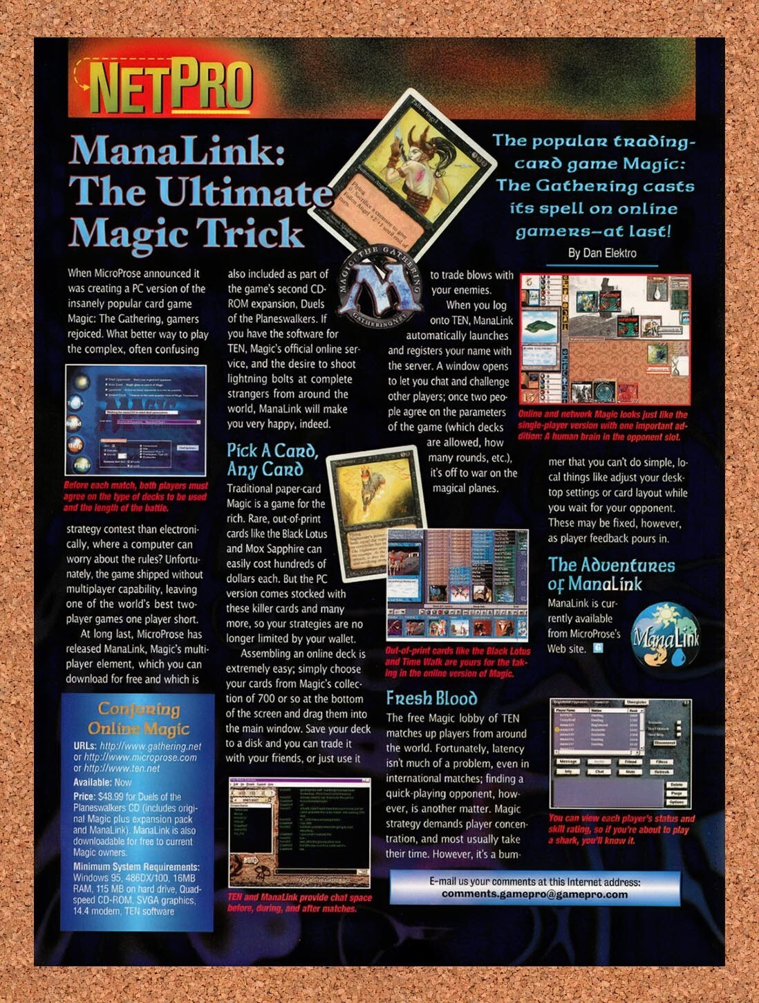 1998 Magic The Gathering Online PC Original Ad v8