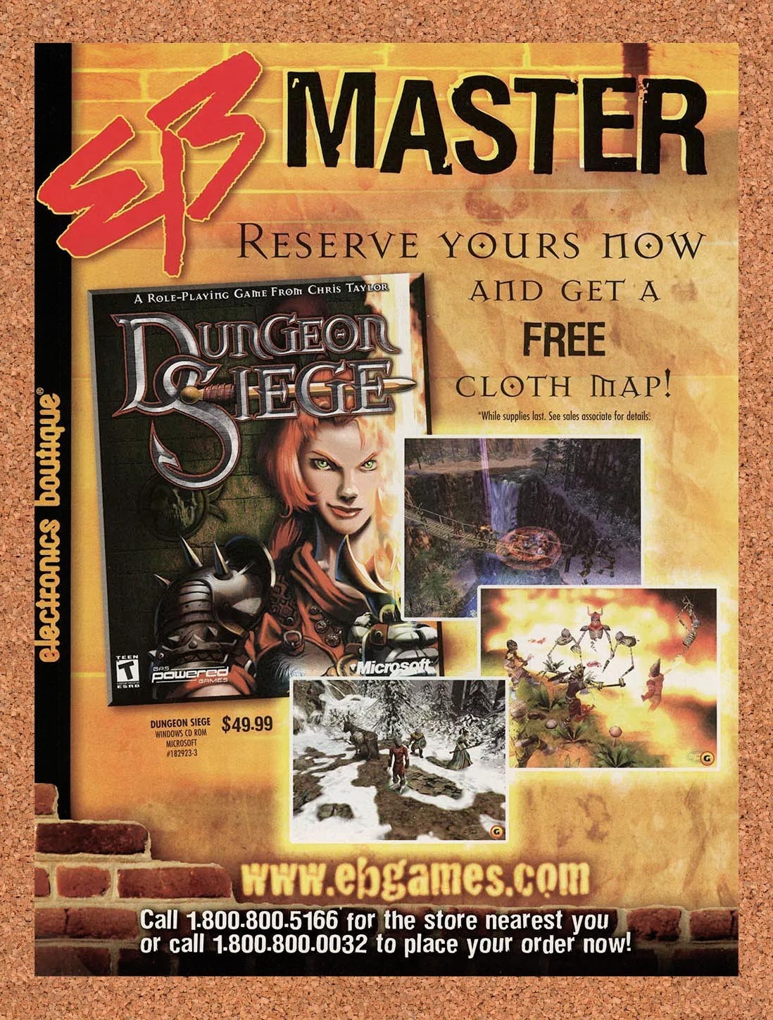 2002 Dungeon Siege PC EB Original Ad v4