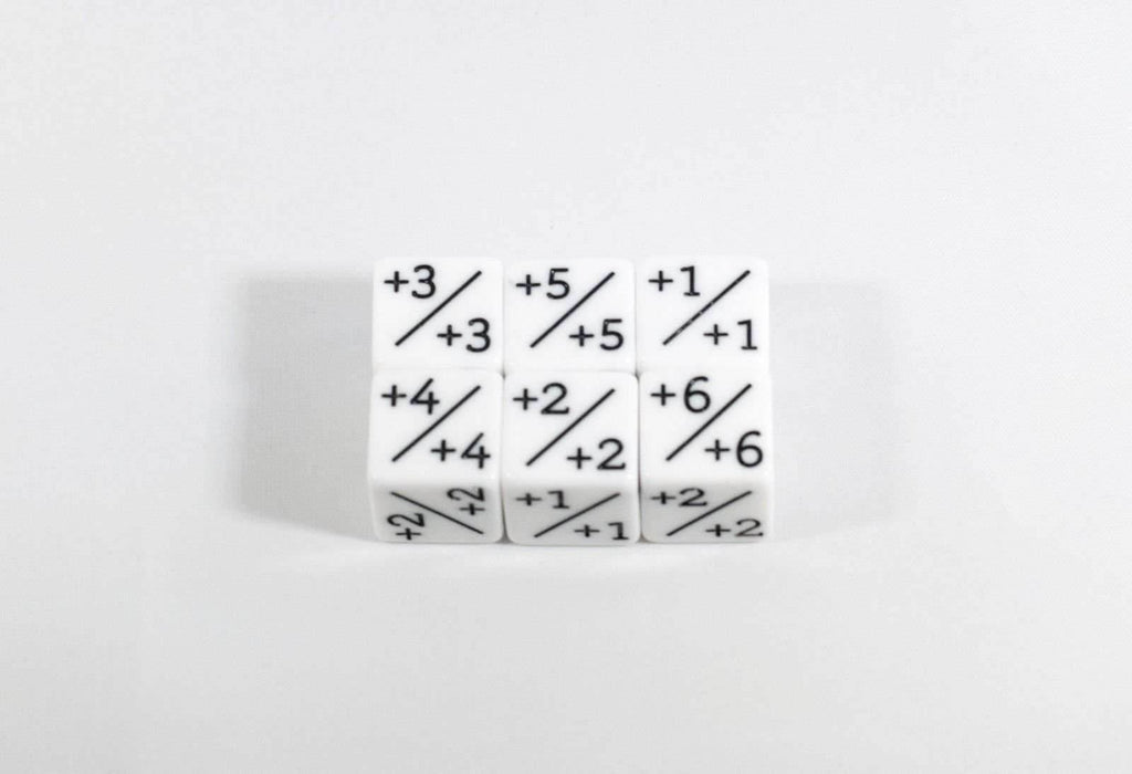 White D6 MTG +1/+1 Counter Dice - Magic: The Gathering DnD d6 Stats (Sold Per Die) - 
