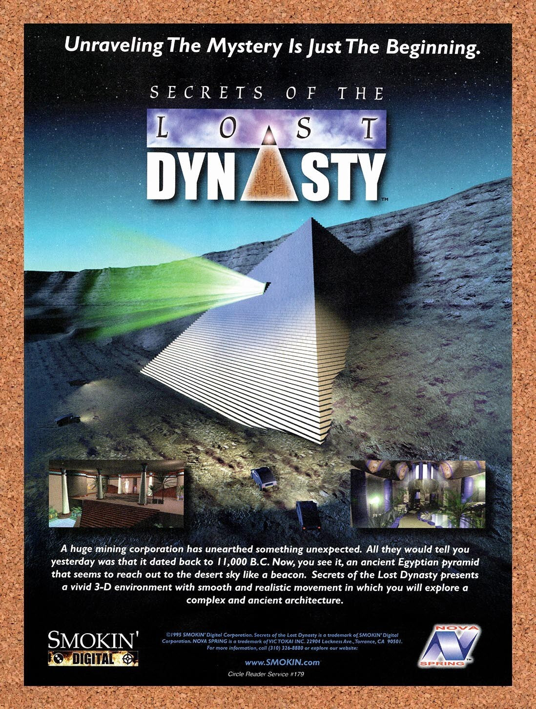 1996 Secrets Of The Lost Dynasty PC Original Ad v1
