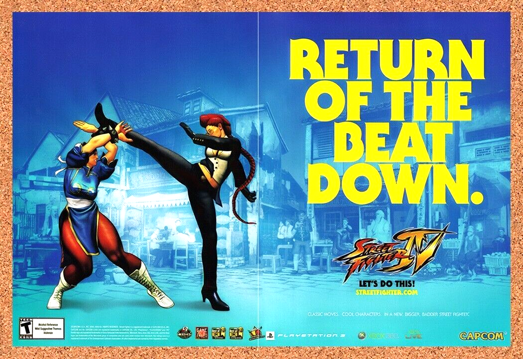 2009 Street Fighter 4 Xbox 360 Original Ad v2