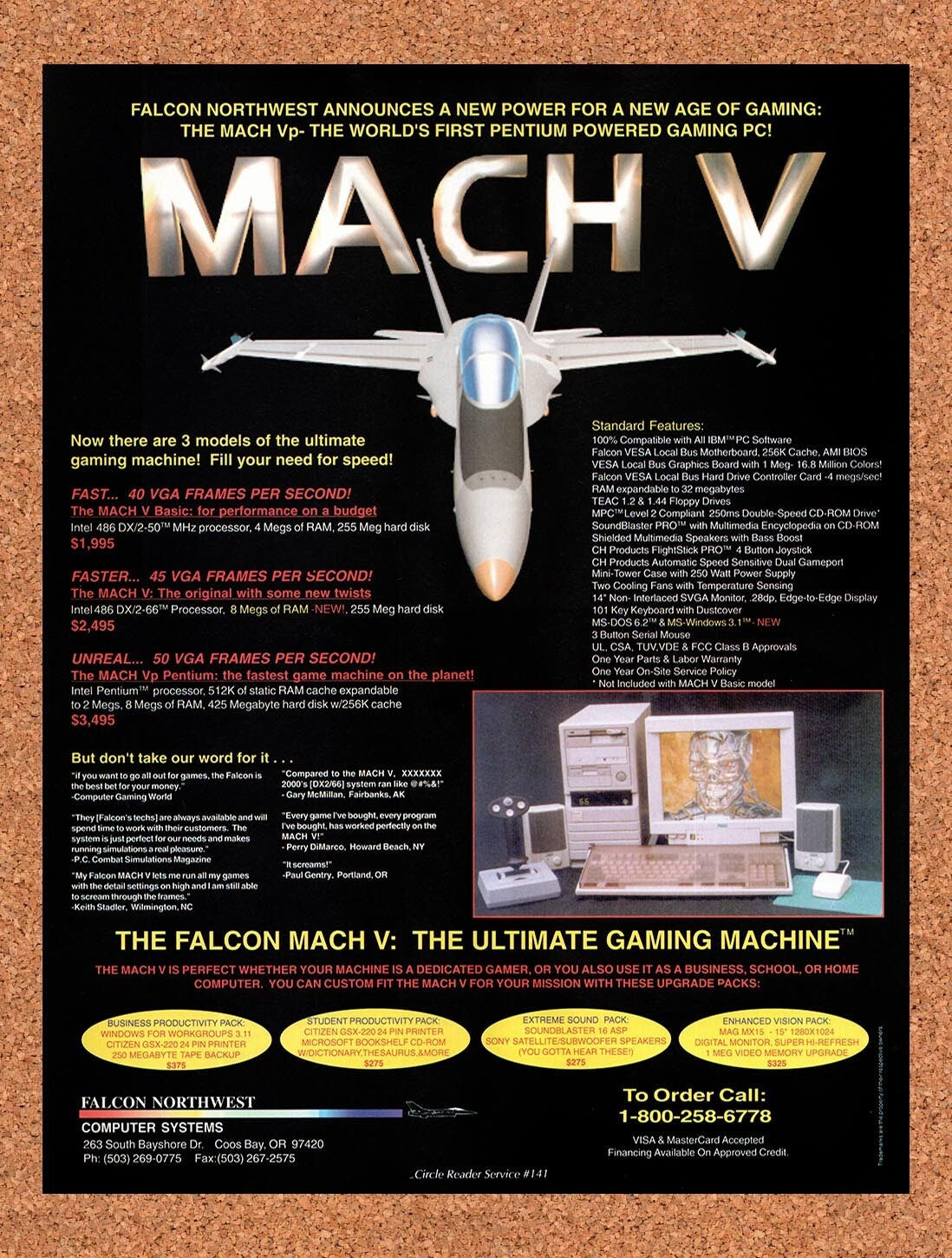 1994 Falcon Northwest Mach V High FPS Systems Original Ad v11