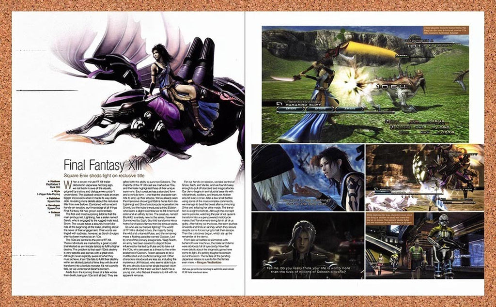 2009 Final Fantasy XIII Xbox 360 Original Ad vr1