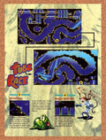 1995 Earthworm Jim Tube Race Map Original Ad v17