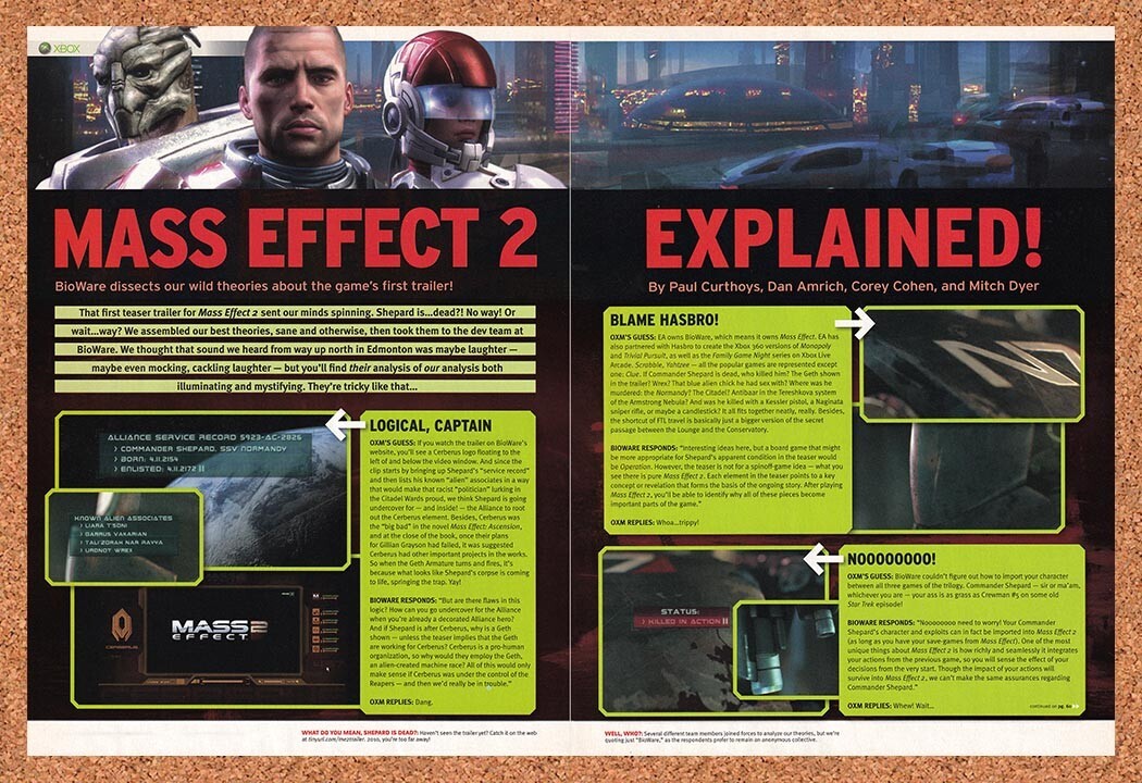 2009 Mass Effect 2 Xbox 360 Preview Original Ad v5