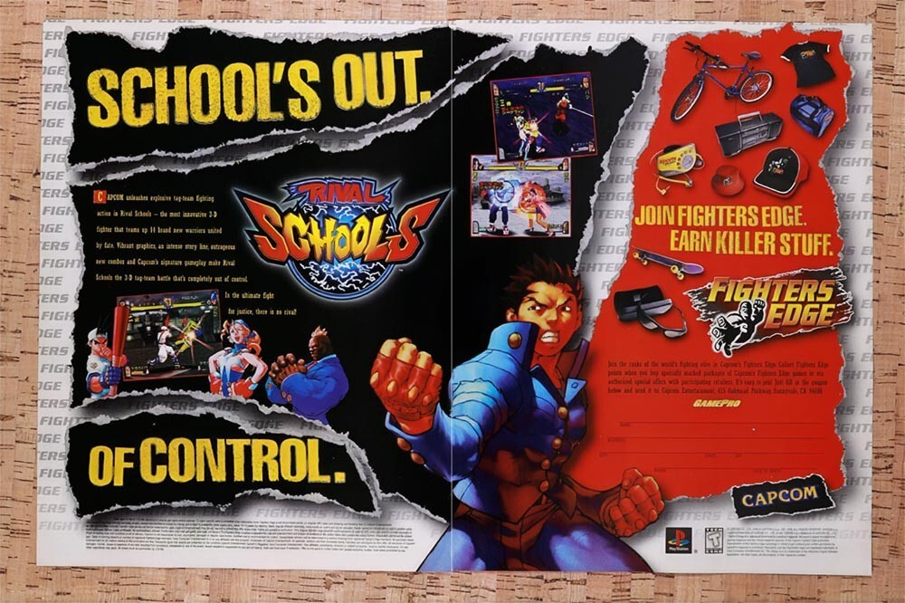 1998 Rival Schools PS1 Original Ad v1
