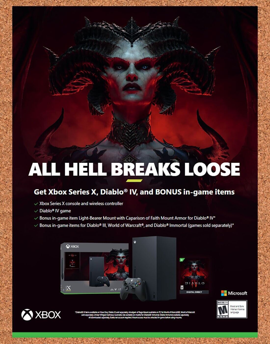 2023 Diablo IV Xbox Series X Original Ad