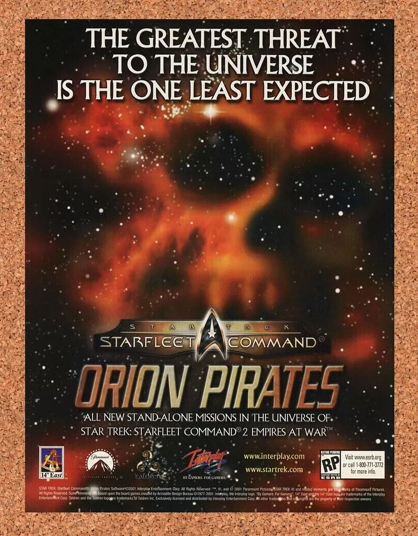 2003 Star Trek Starfleet Command Orion Pirates PC Original Ad v6