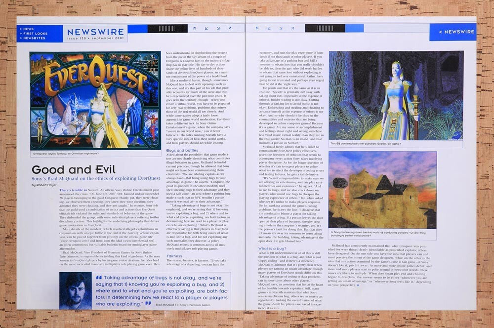 2001 Everquest Scars Of Velious Conquest Guild Exploit Original Ad v4