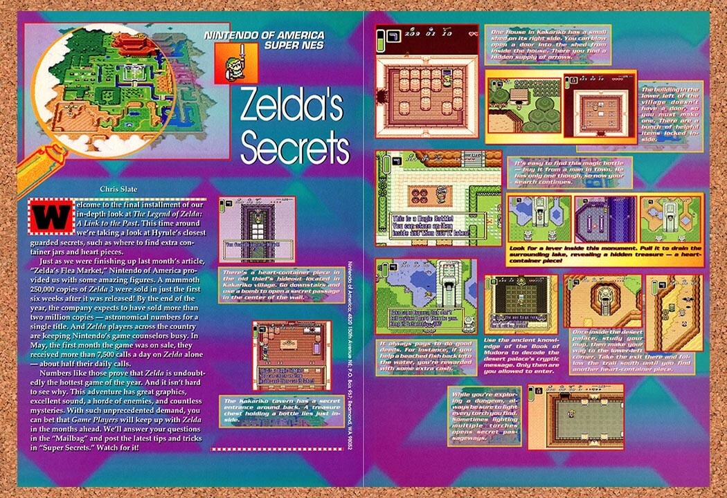 1992 Zelda A Link To The Past SNES Original Ad v2