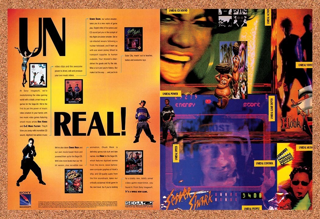 1992 Sony Imagesoft Sega CD Games Original Ad v2