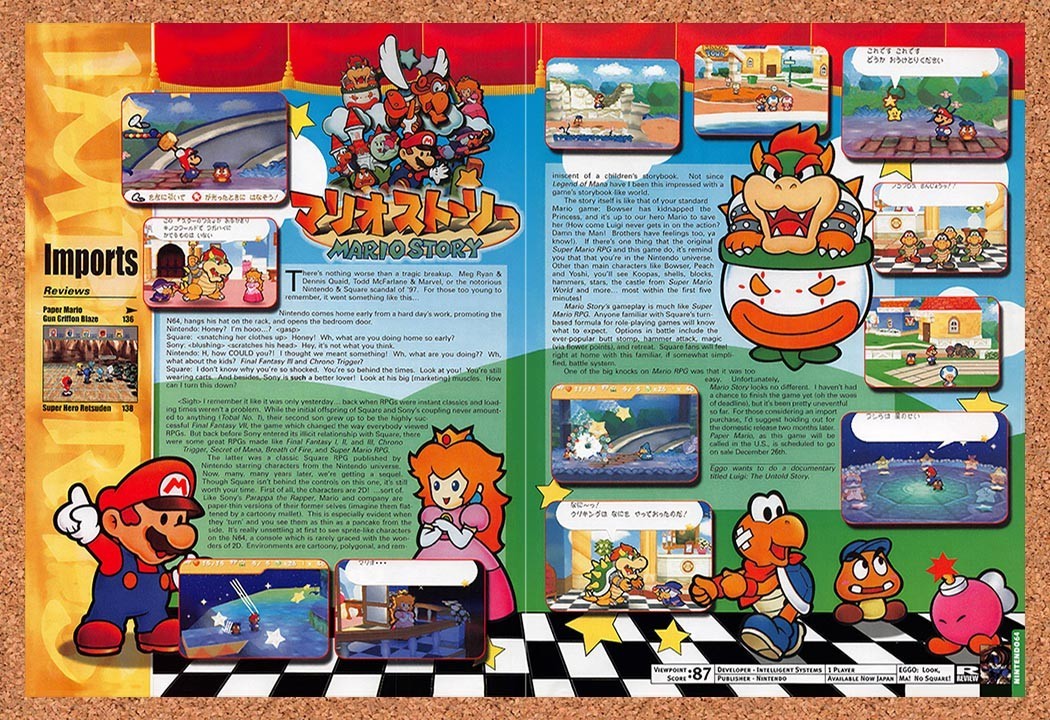 2000 Paper Mario The Thousand-Year Door Mario Story Original Ad vr1
