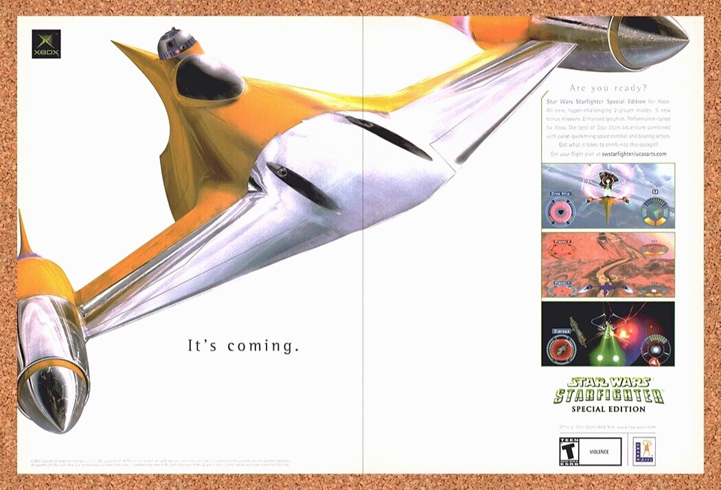2003 Star Wars Starfighter PC Original Ad v2