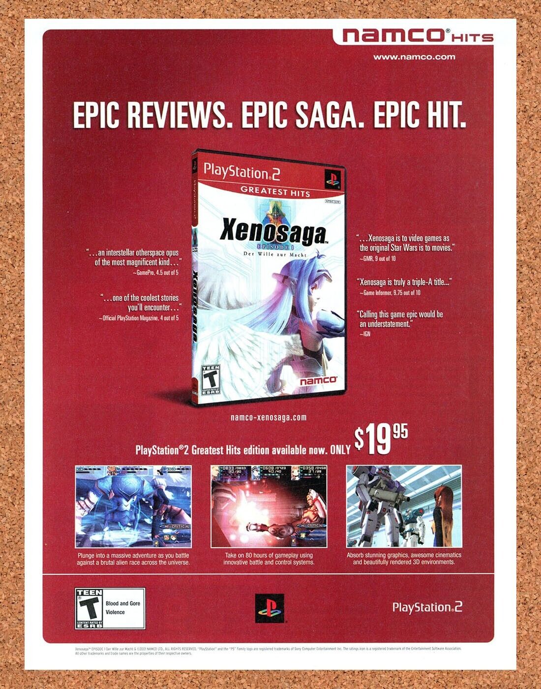 2004 Xenosaga Episode I PS2 Original Ad v1