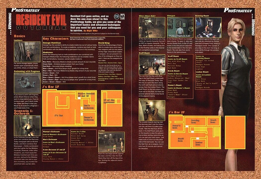 2004 Resident Evil Outbreak PS2 Original Ad v6