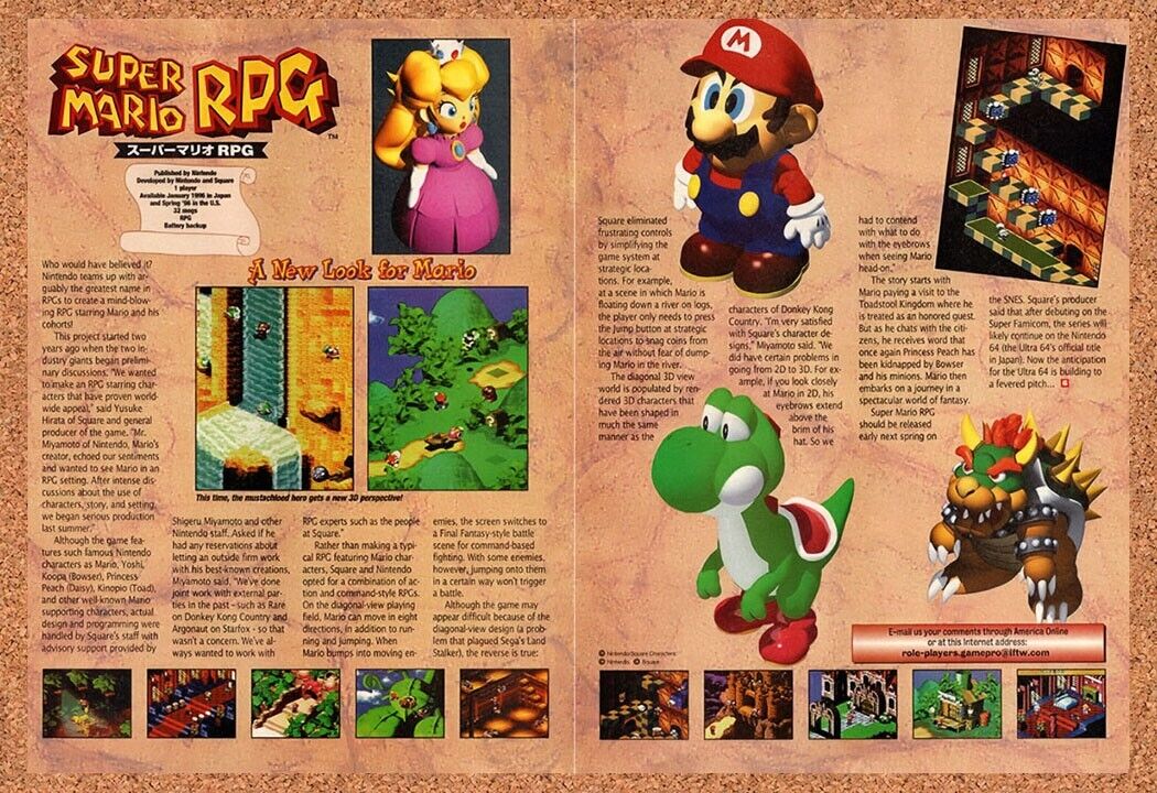 1995 Super Mario RPG Japanese Preview Original Ad v