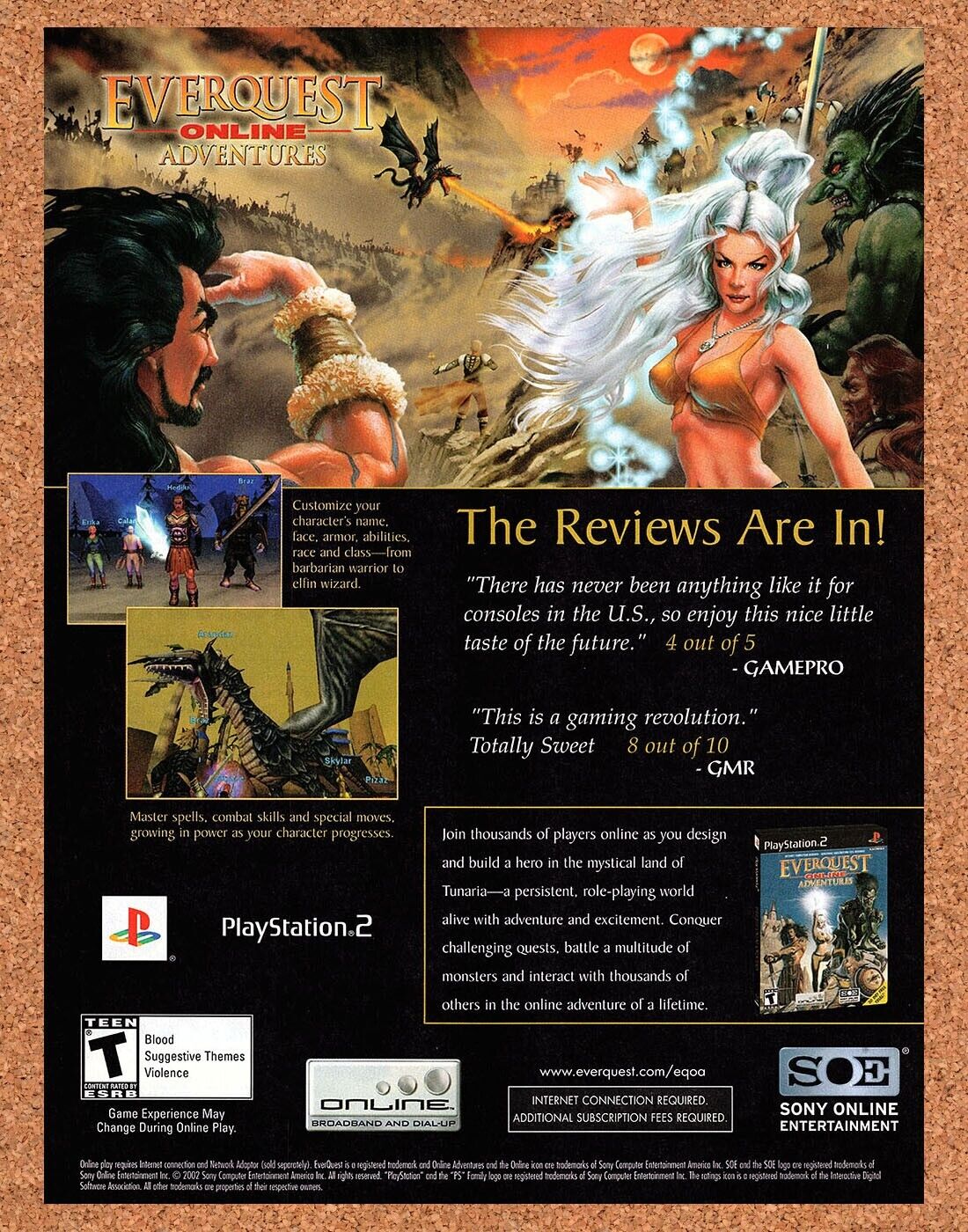 2007 EverQuest Online Adventures PS2 Original Ad