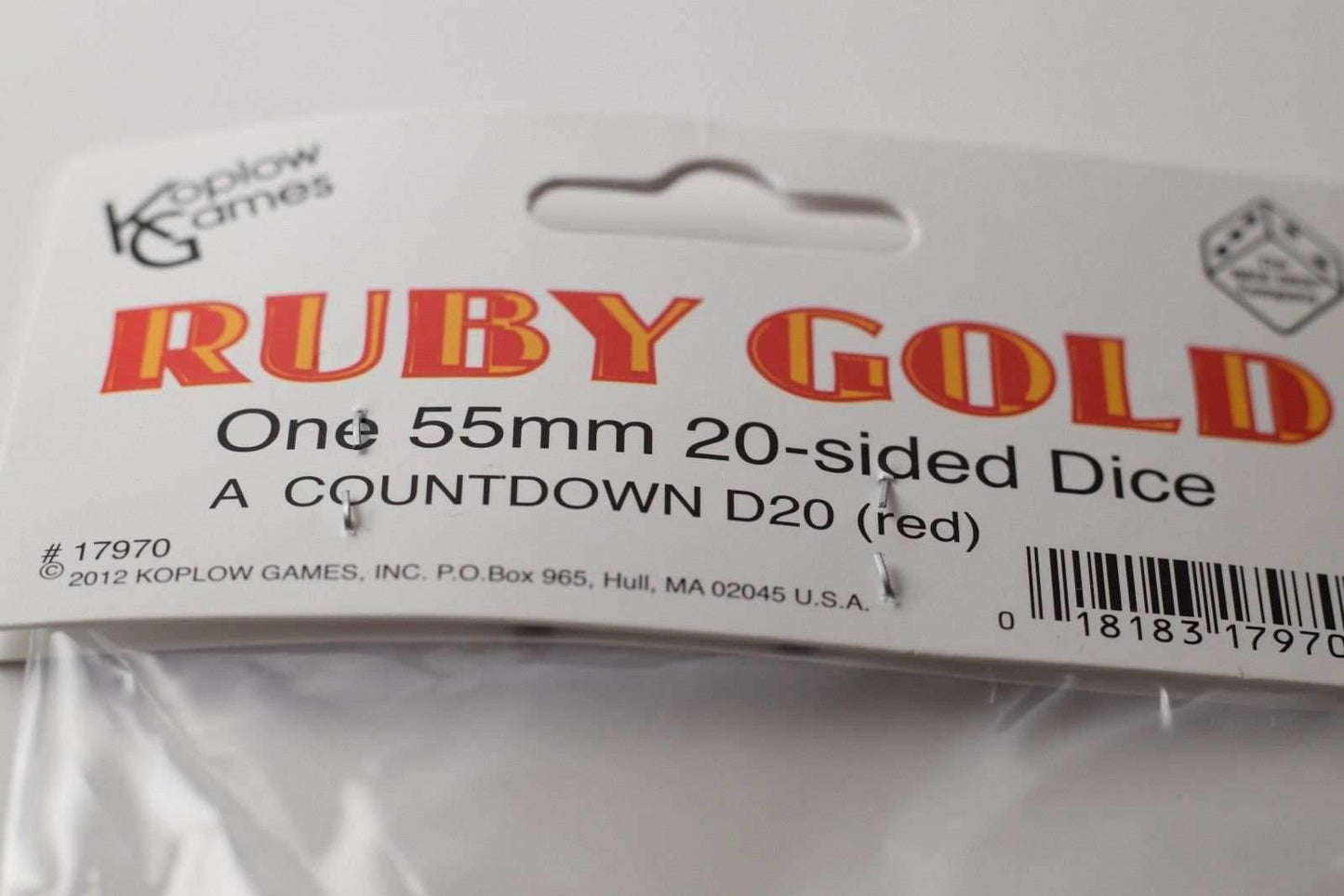 NEW 55mm Transparent Ruby Red Giant Jumbo Large D20 Life Counter Dice MTG RPG - 