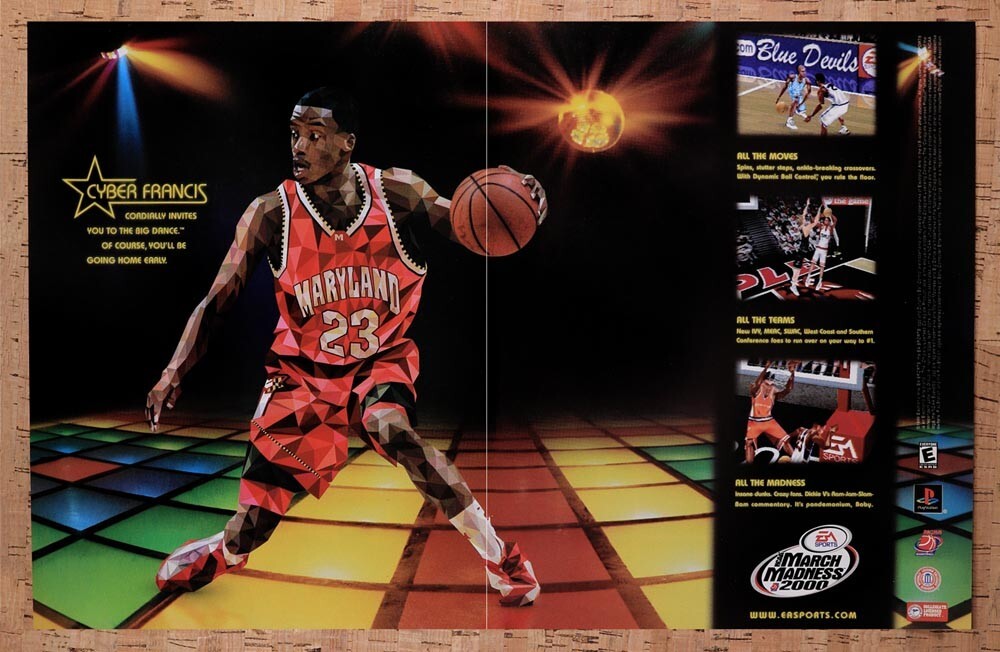 2000 NCAA March Madness 2001 PS1 Original Ad v1