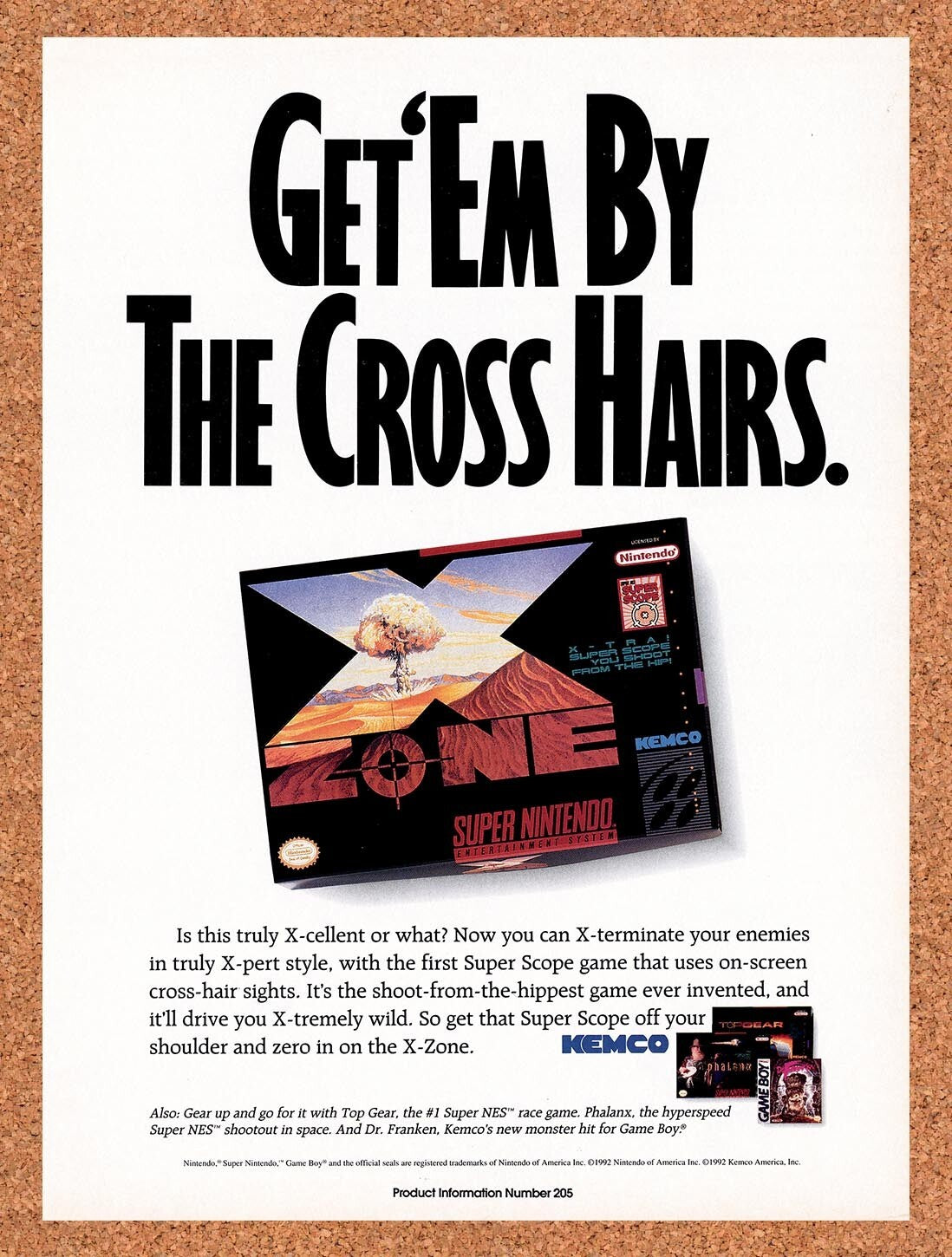1993 X-Zone SNES Original Ad v1