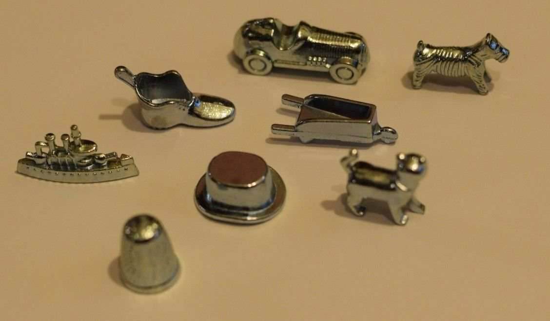 Monopoly Game Replacement Pieces/Movers/Classic Token Lot of 8 Parker Family Cat - 