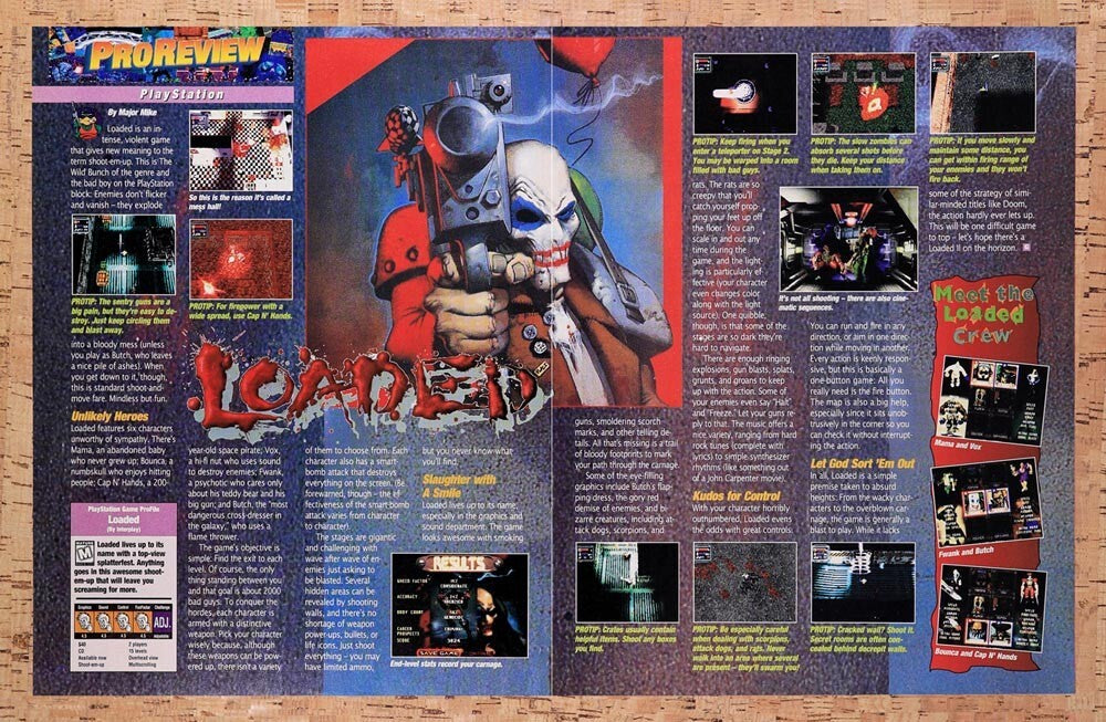1996 Loaded PS1 Original Ad v3