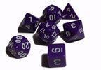 Purple Opaque 7 Die Set Polyhedral Dice by BrycesDice RPG Magic D&D Unique - 