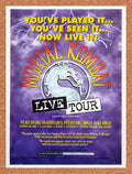 1992 Mortal Kombat Live Tour Original Ad v1