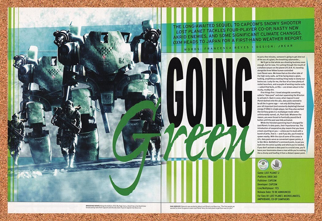 2009 Lost Planet 2 Xbox 360 Review Original Ad v1