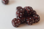 Silver Volcano Speckled 12mm D6 Pipped - 