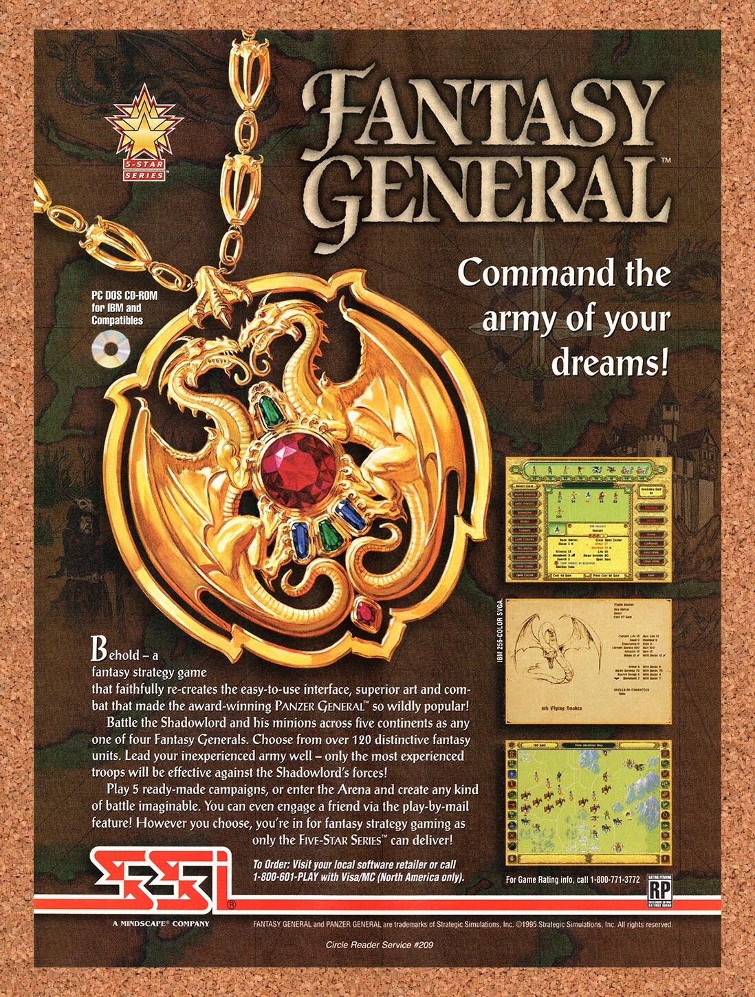 1996 Fantasy General PC Original Ad v1