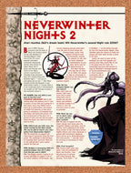 2004 Neverwinter Nights 2 PC Q&A Original Ad vr1