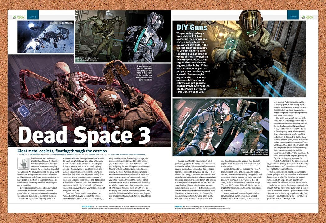 2012 Dead Space 3 Xbox 360 Original Ad v5