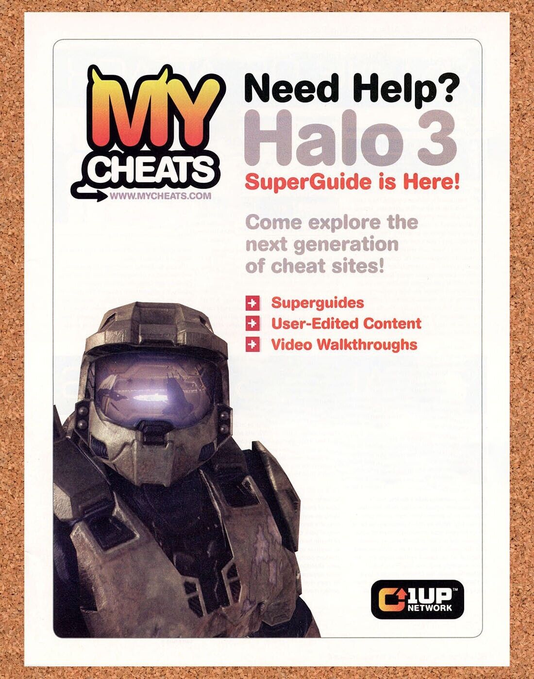 2010 Halo 3 Xbox 360 Original 1up Network Ad